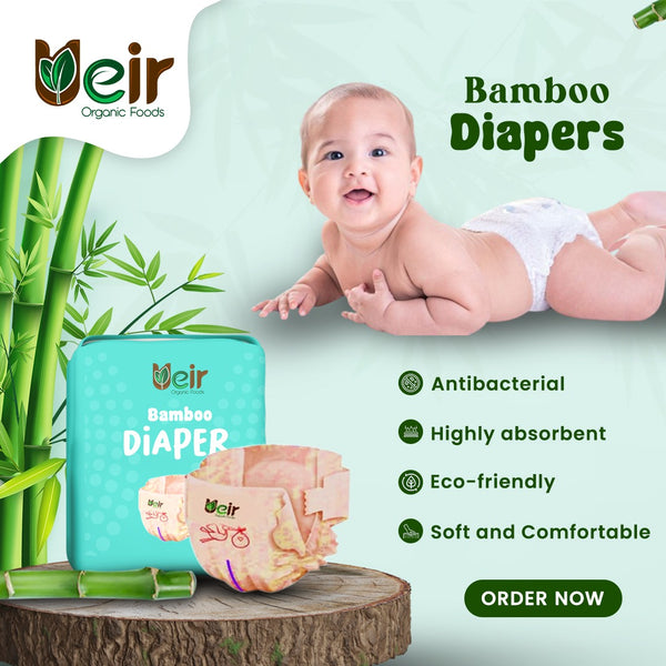 Bamboo Diapers (10pcs) - Medium
