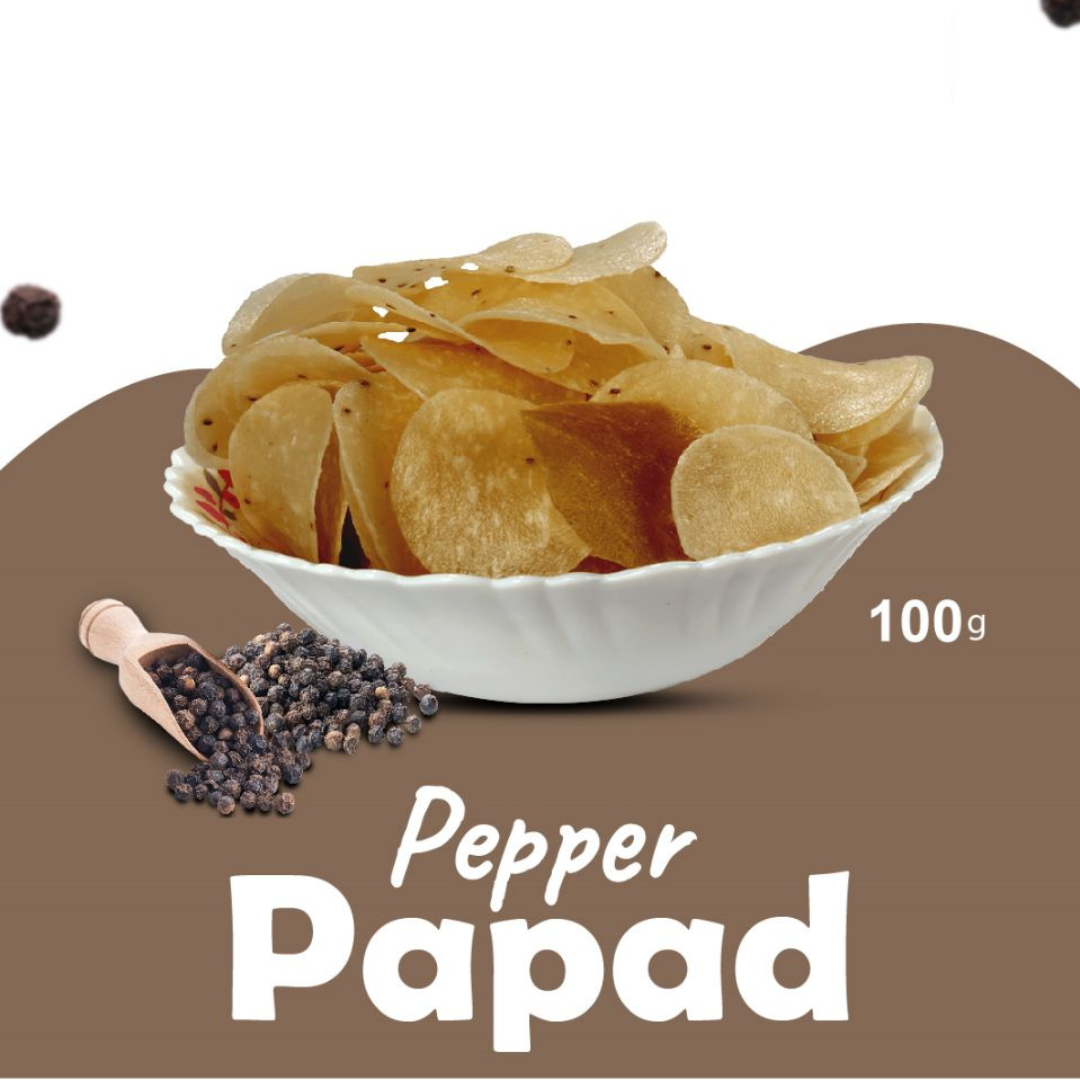 Peper Pap Pepper Papad 100g – Ueir Organic Foods