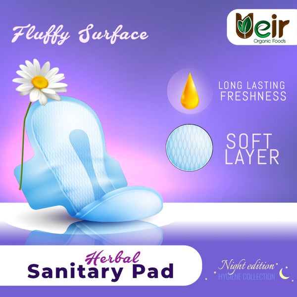 Herbal Sanitary Pad For Her Fluffy (Pack Of 8PC) Size:XXL